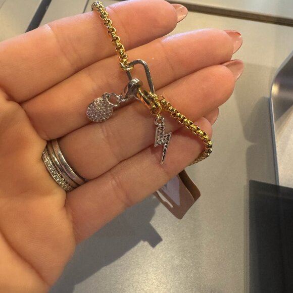 6.5" Mixed Metal Charm Bracelet - Picture 2 of 2